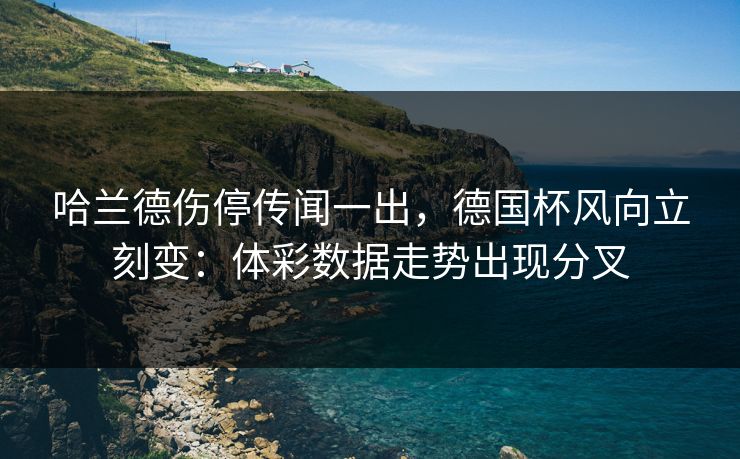 哈兰德伤停传闻一出，德国杯风向立刻变：体彩数据走势出现分叉